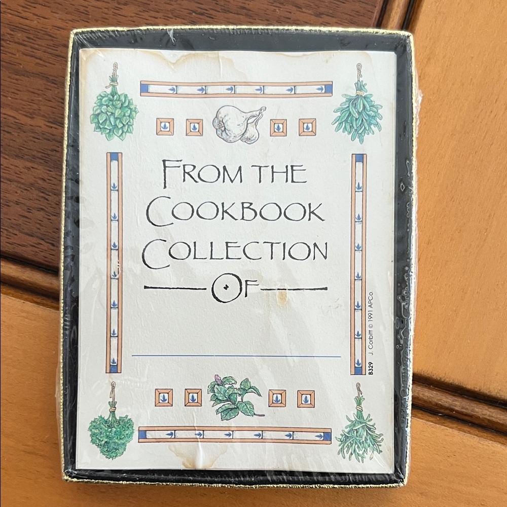 Bookplates. NIB. “From The Cookbook Collection of:”.